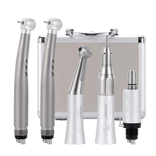 Dental Stainless Body Shadowless LED E-generator High and Low Speed Handpiece 2/4 Holes