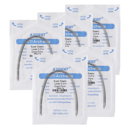 Archwire NiTi Super Elastic Ovoid Round 0.014 Lower 10pcs/Pack