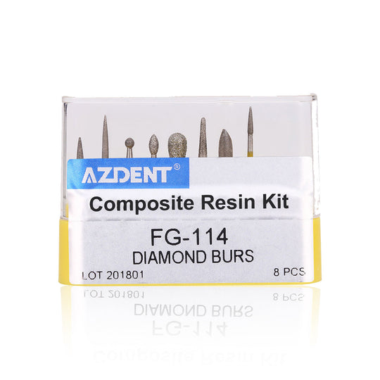 Dental Diamond Bur FG-114 Composite Resin Kit 8pcs/Kit