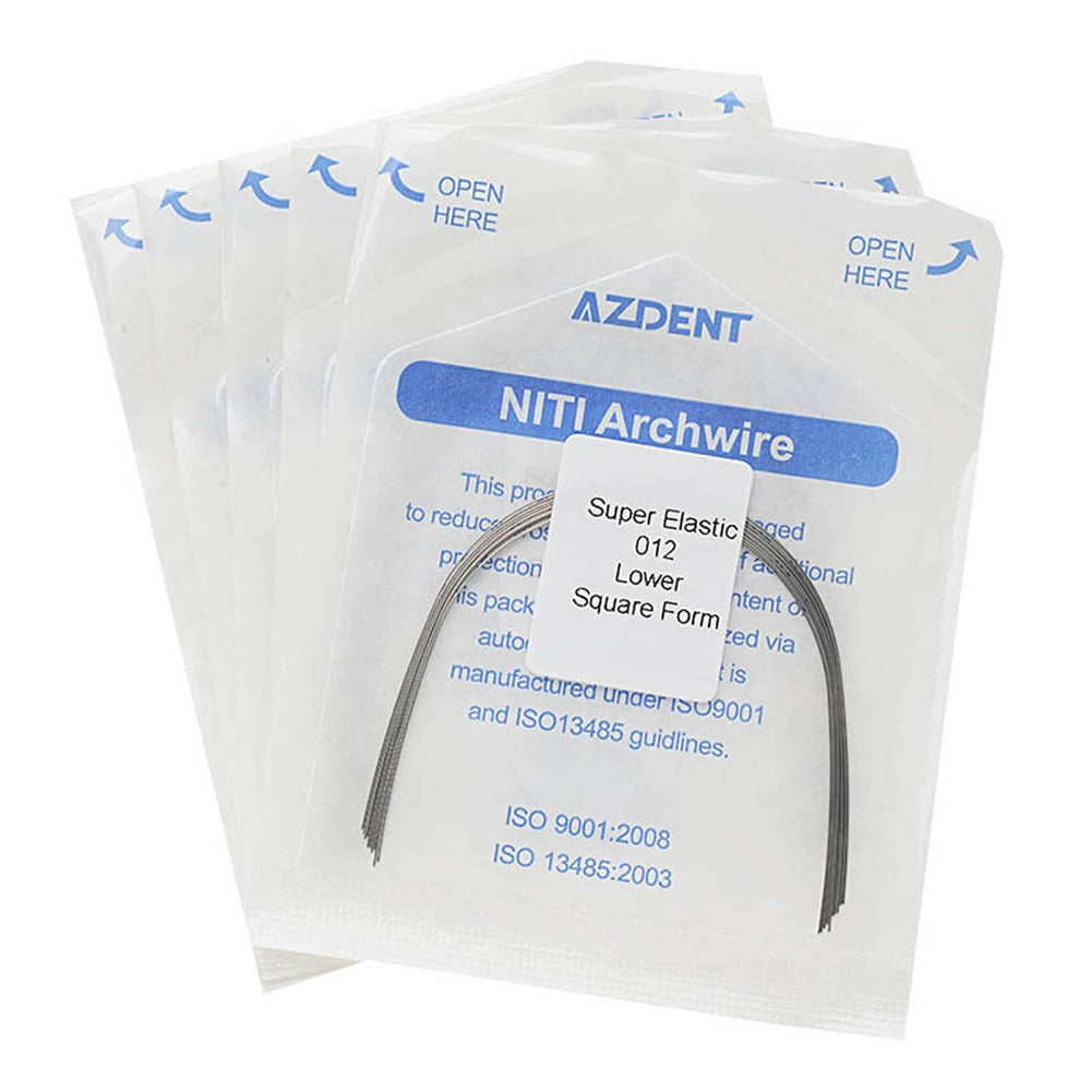 Archwire NiTi Super Elastic Square Round Full Size 10pcs/Pack