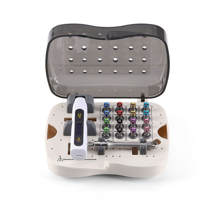 Dental Universal Implant Driver Kit 16pcs Colorful Drivers With Electronic Torque Wrench 10-50Ncm