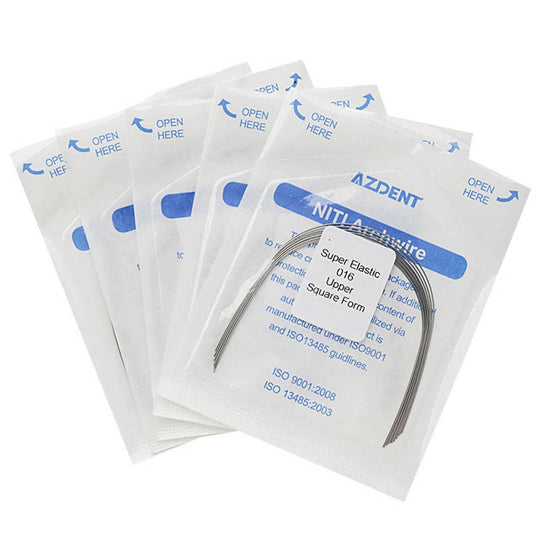 Archwire NiTi Super Elastic Square Round Full Size 10pcs/Pack