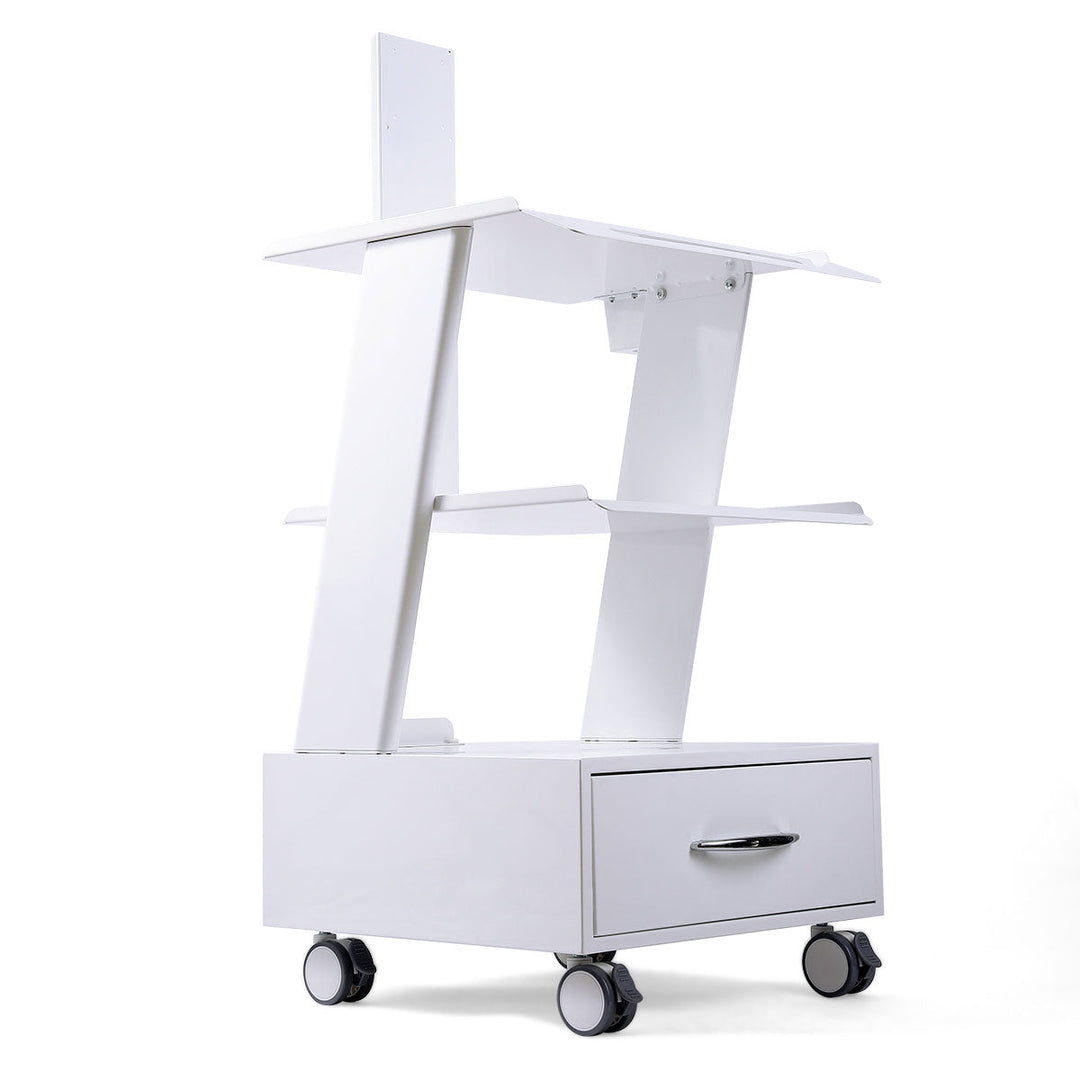 Dental Mobile K2 Mouth Sweeping Trolley Rolling Cart Three Layer With Socket