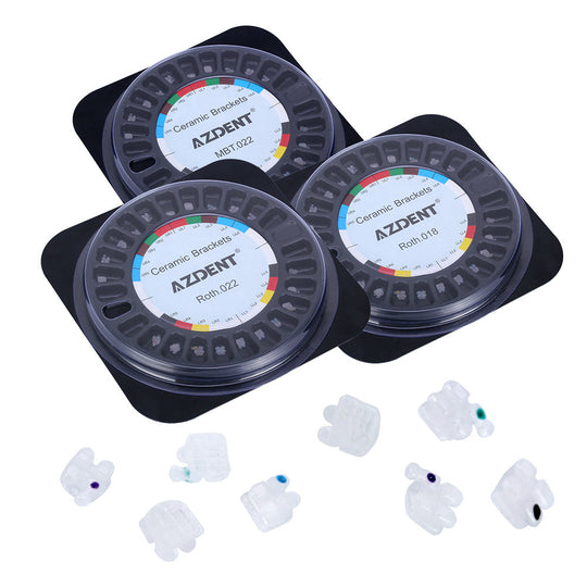 Dental Orthodontic Ceramic Brackets Full Size Hooks 345 20pcs/Box