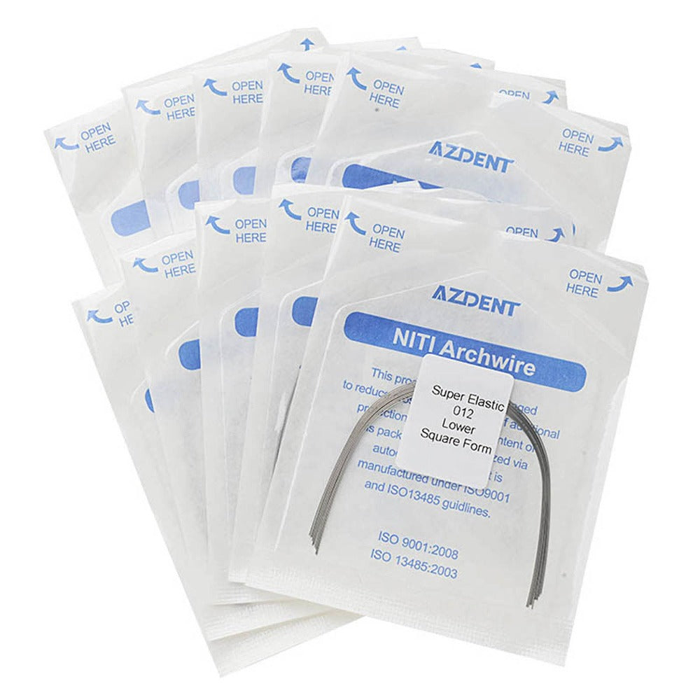 Archwire NiTi Super Elastic Square Round Full Size 10pcs/Pack