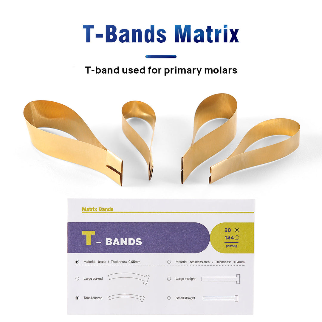 Dental T Matrix Bands 0.05mm Curved/Straight 20pcs/Pack