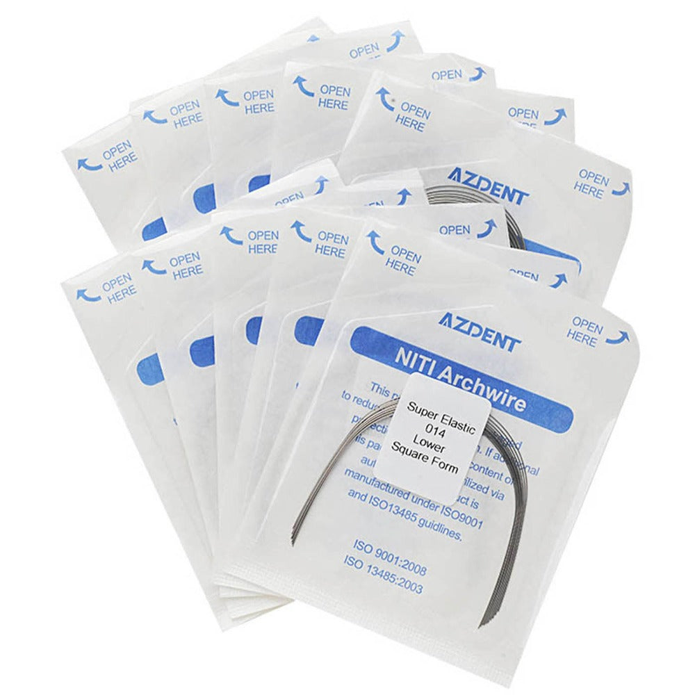 Archwire NiTi Super Elastic Square Round Full Size 10pcs/Pack