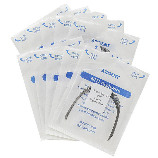 Archwire NiTi Super Elastic Square Round Full Size 10pcs/Pack