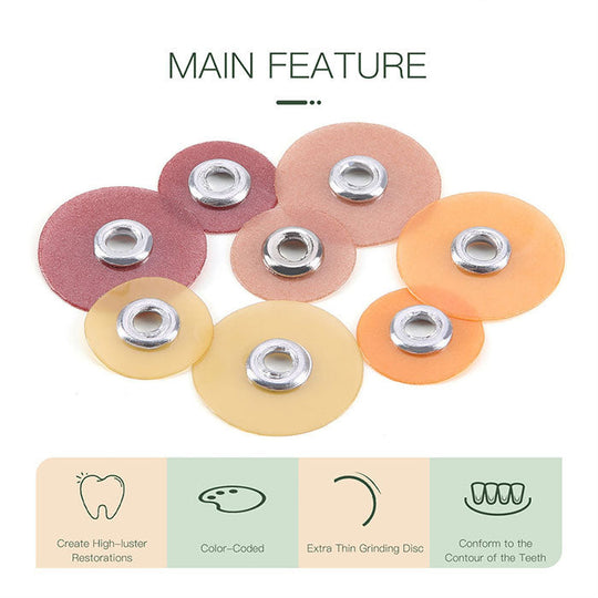 Dental Finishing & Polishing Discs  1/2" or 3/8" Coarse Medium Fine Superfine & Mandrel CA 2.35mm