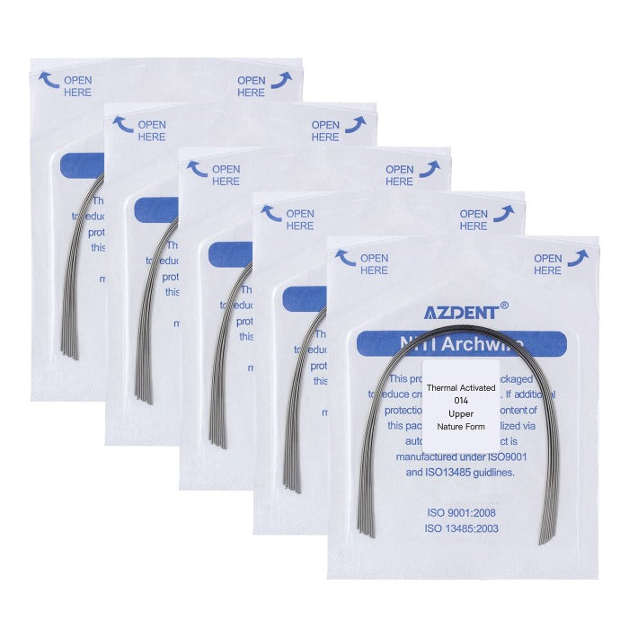 Thermal Active NiTi Archwire Natural Form Round 0.014 Upper 10pcs/Pack