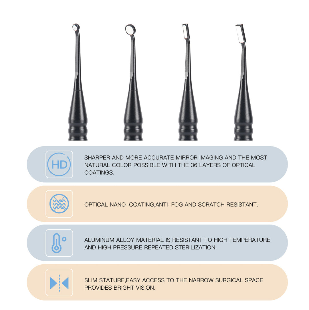 Dental Micro Mouth Mirror Sterilizable Reflector Odontoscope 4 Sizes