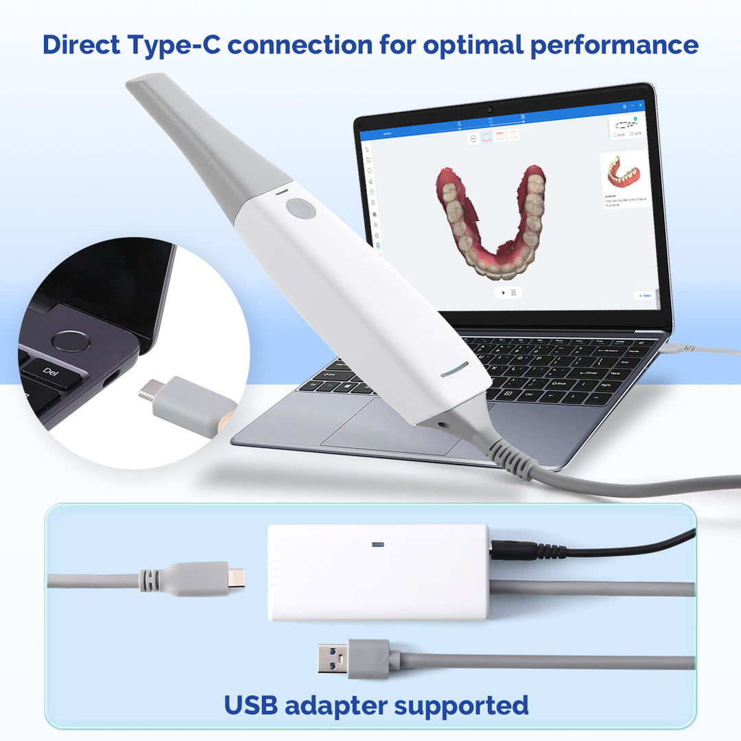 Dental 3D Intraoral Scanner with Software AI Tech Real Color CAD/CAM Digital Impression USB