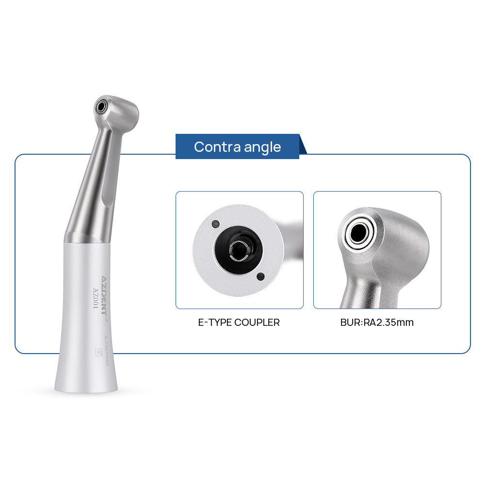 Dental Stainless Body Shadowless LED E-generator High and Low Speed Handpiece 4 Holes