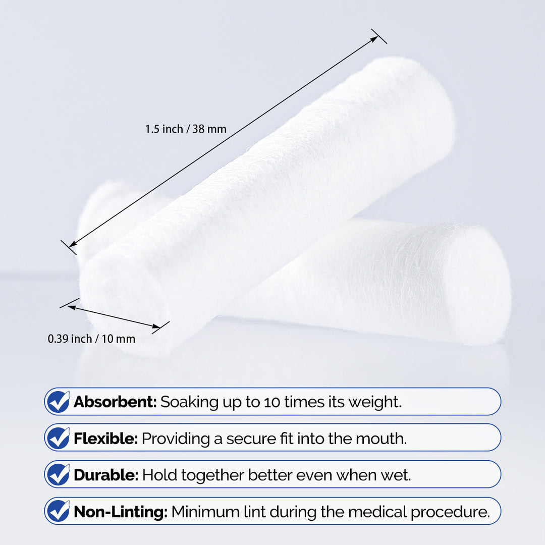 Dental Disposable Cotton Rolls Non-Sterile High Absorbent 1000pcs