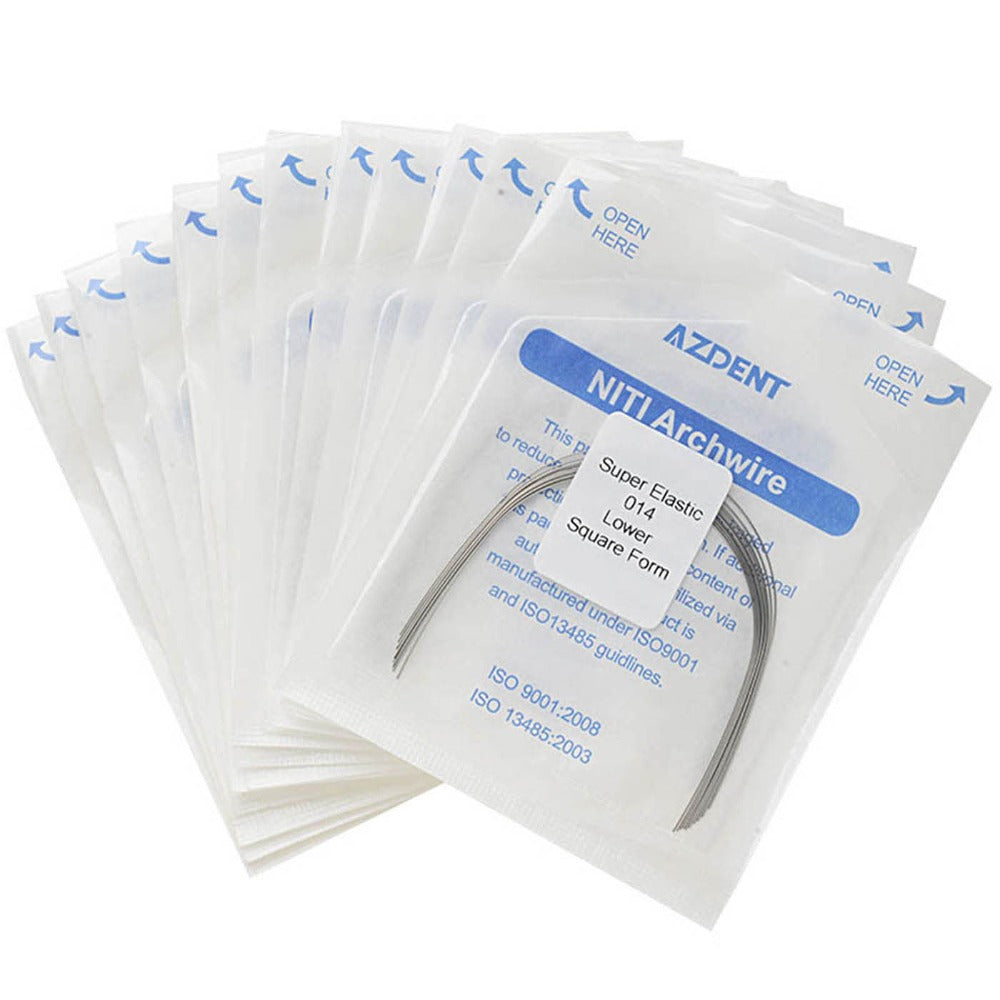 Archwire NiTi Super Elastic Square Round Full Size 10pcs/Pack