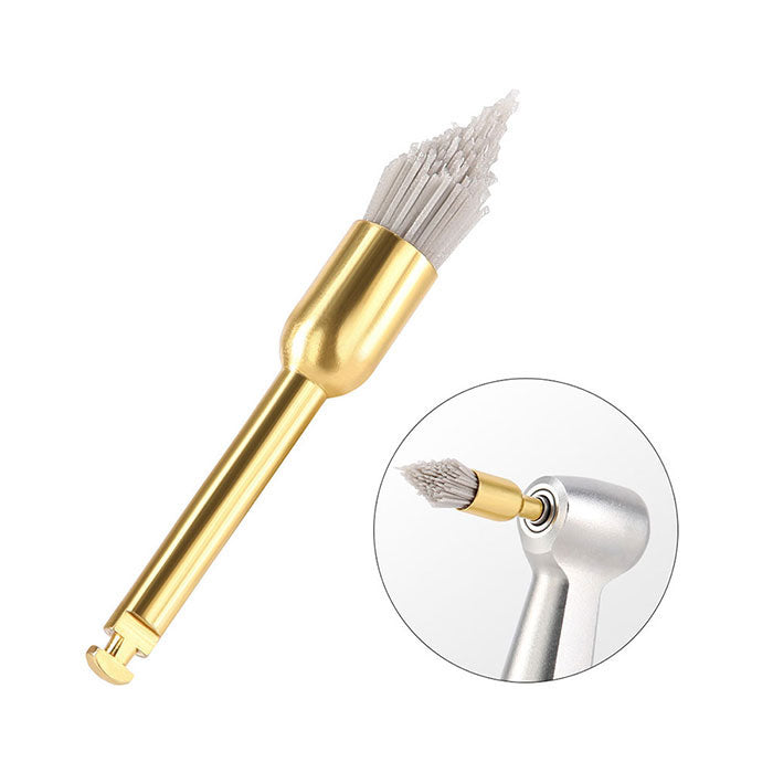 Dental Polishing Brush Flat/Sharp/Bowl For Contra Angle Handpiece Silicon Carbide/Aluminium Oxide 10pcs/Kit