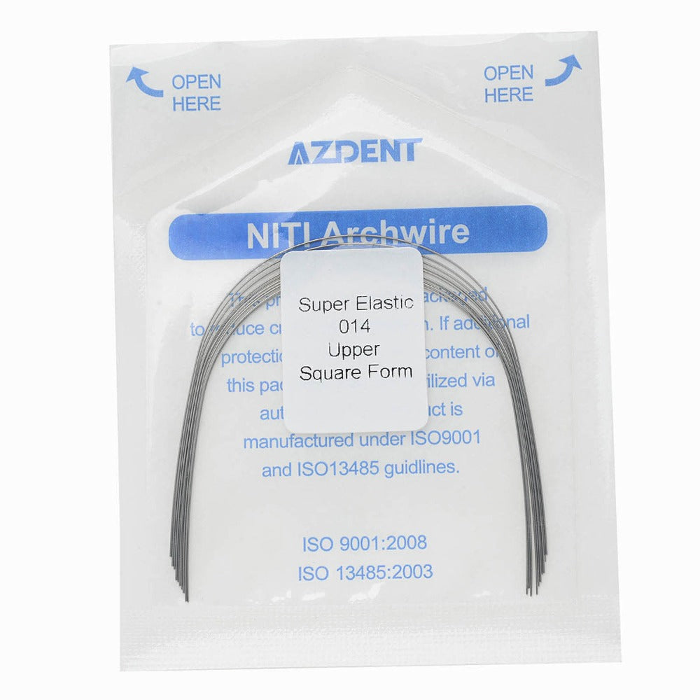 Archwire NiTi Super Elastic Square Round Full Size 10pcs/Pack