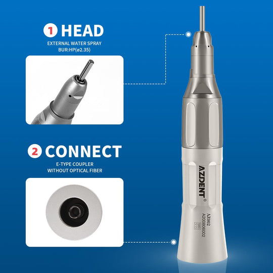 Low Speed Handpiece & Air Motor Set With External Water Spray 2/4 Hole