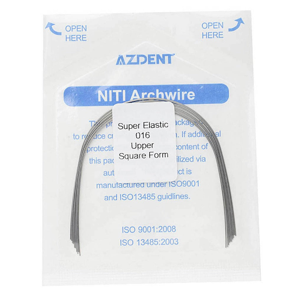 Archwire NiTi Super Elastic Square Round Full Size 10pcs/Pack