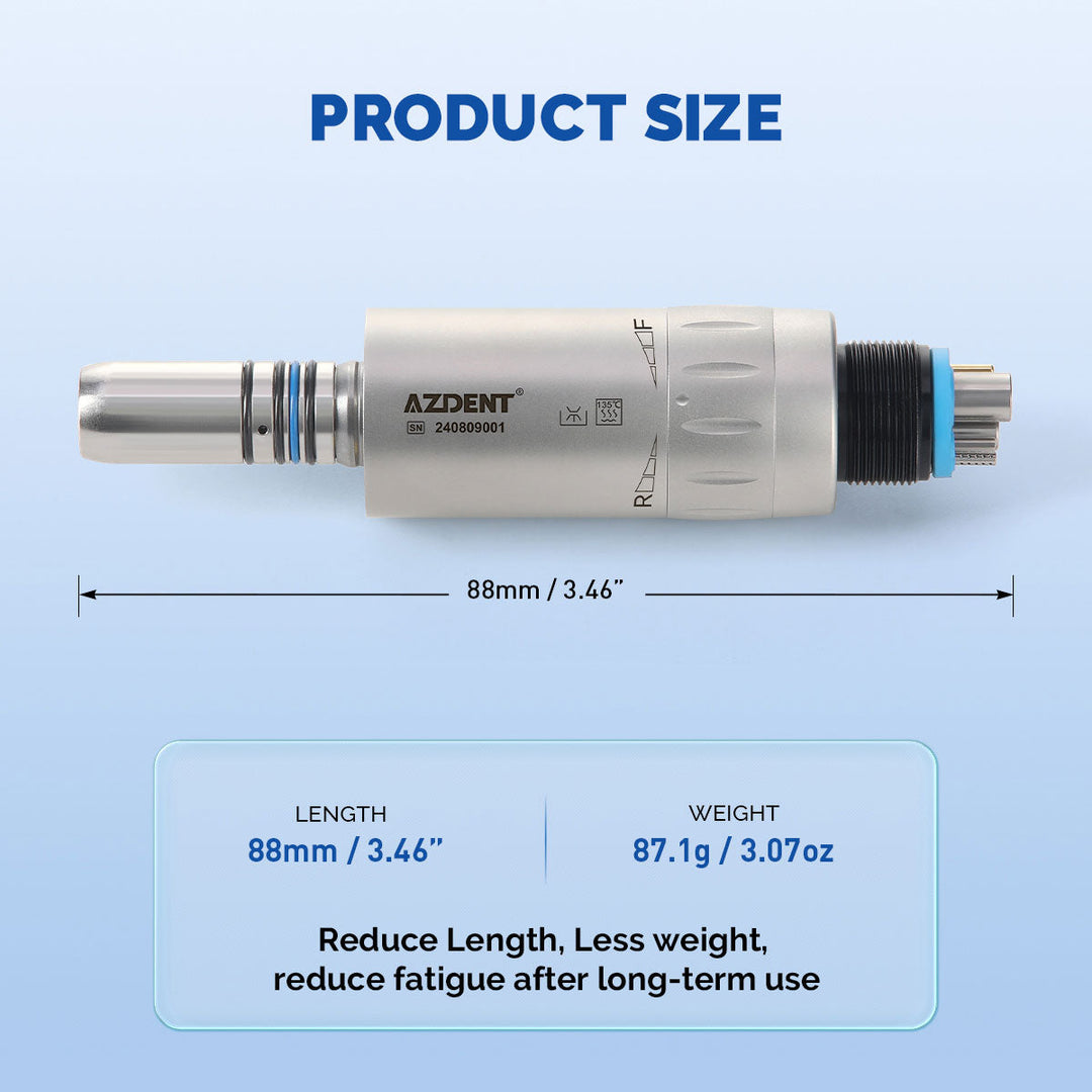 Dental Mini 1:5 Fiber Optic Increasing Electric Contra Angle Handpiece / Mini Fiber Optic Air Motor 6 Hole