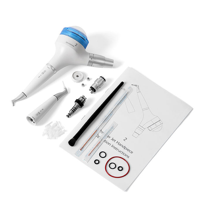 Dental Air Polisher Prophy Teeth Whitening A2 Detachable 360° Rotating Handpiece With Quick Coupler G&P 2 Working Models