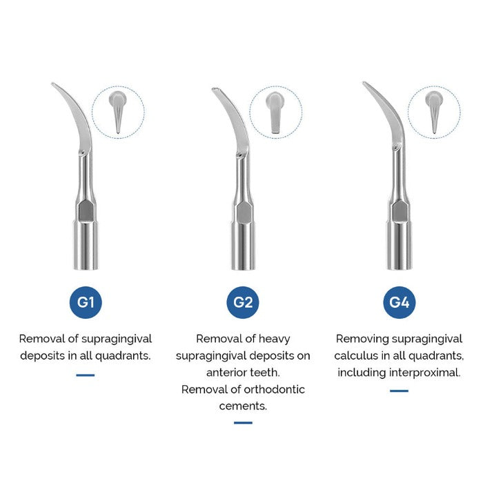 Dental Air Scaler Handpiece Super Sonic Scaling Handle 4 Holes With 3 Scaler Tips