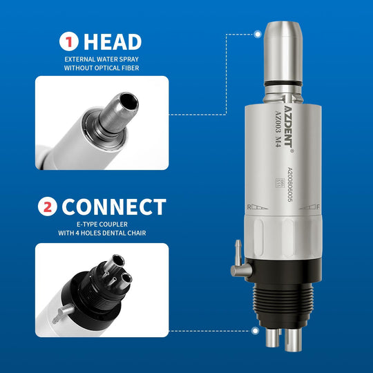 Low Speed Handpiece & Air Motor Set With External Water Spray 2/4 Hole