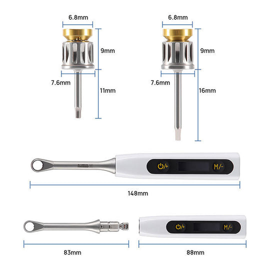 Dental Universal Implant Driver Kit 16pcs Colorful Drivers With Electronic Torque Wrench 10-50Ncm