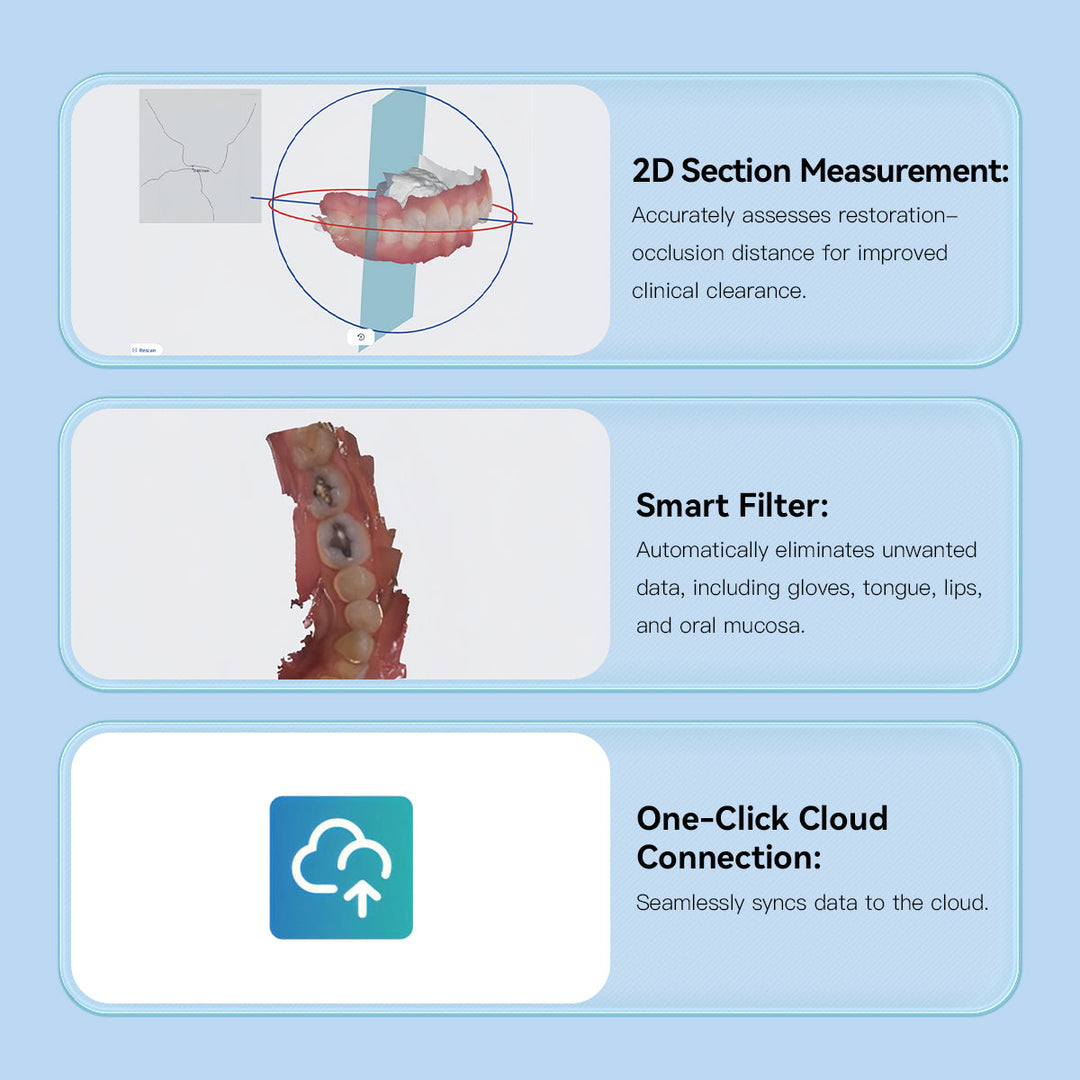 Dental 3D Intraoral Scanner with Software AI Tech Real Color CAD/CAM Digital Impression USB