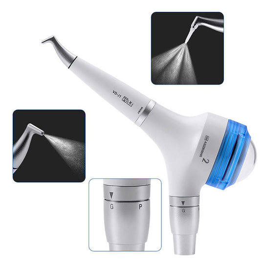 Dental Air Polisher Prophy Teeth Whitening A2 Detachable 360° Rotating Handpiece With Quick Coupler G&P 2 Working Models