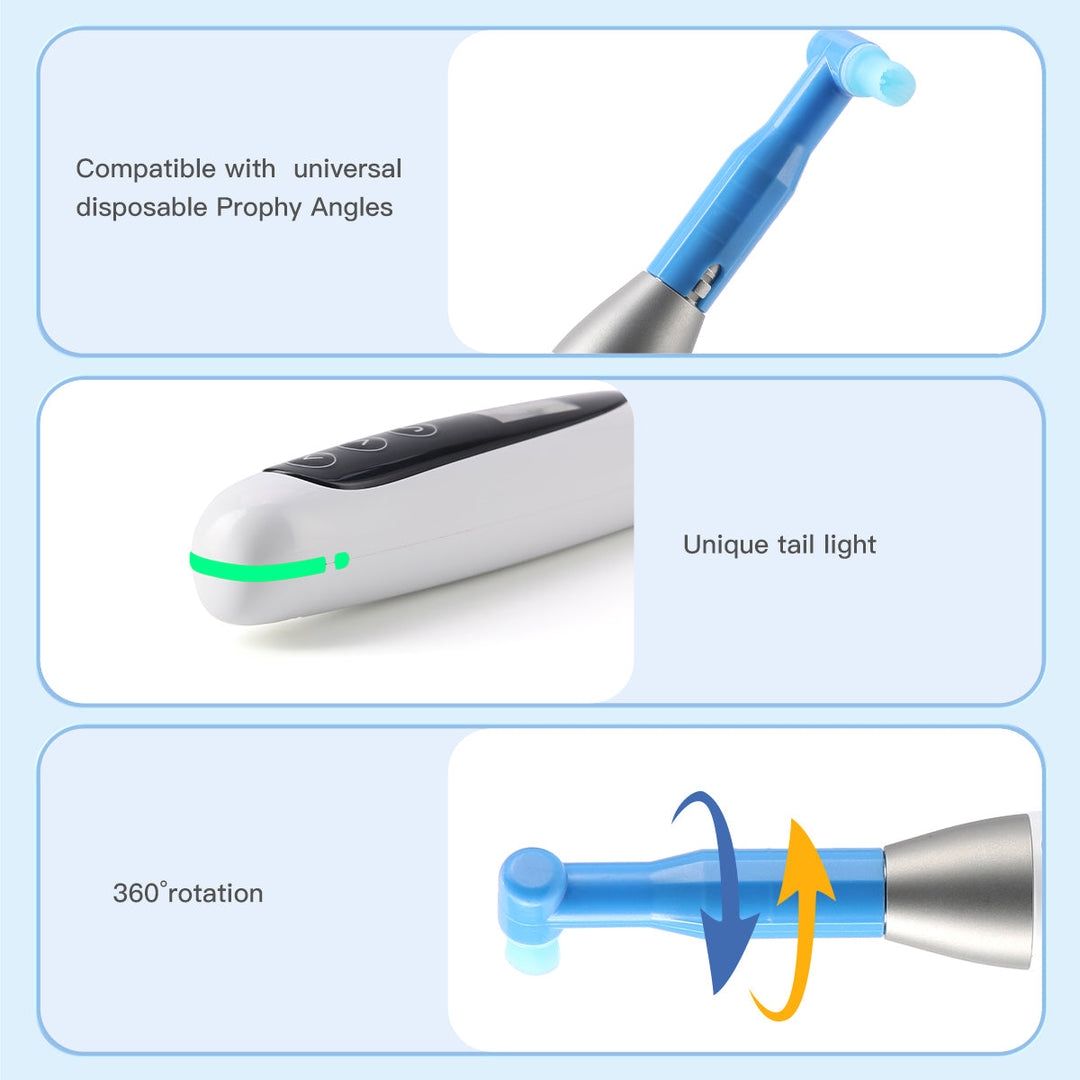 Dental Cordless Brushless Hygiene Prophy Handpiece 10 Speed