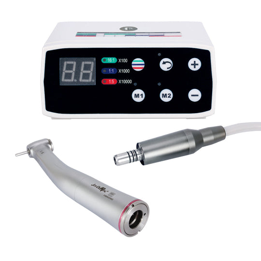 Dental LED Brushless Micro Motor And 1:5 Increasing Contra Angle Handpiece