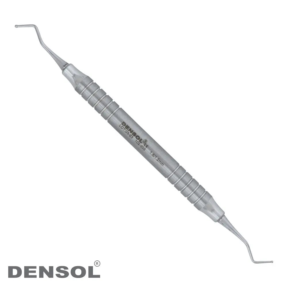 Dental Filling Ball Burnishers 1.6/1.2mm, double-ended stainless steel dental instrument with round hollow handle for restorative composite filling procedures, showcasing precision design and professional-grade quality