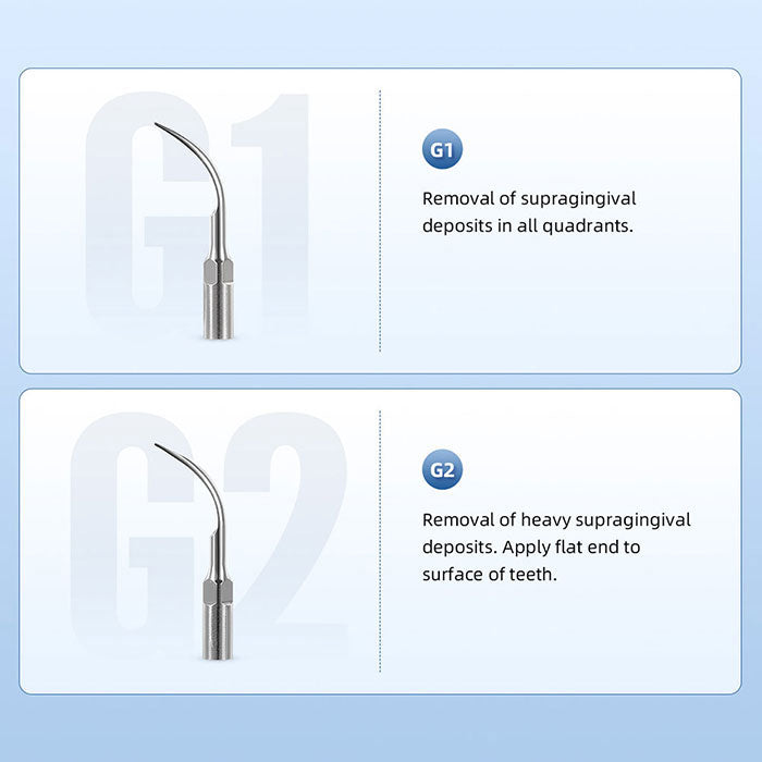 Dental Ultrasonic Scaler Handpiece HW-3H & Tips G1 G2 P1 E1 Kit