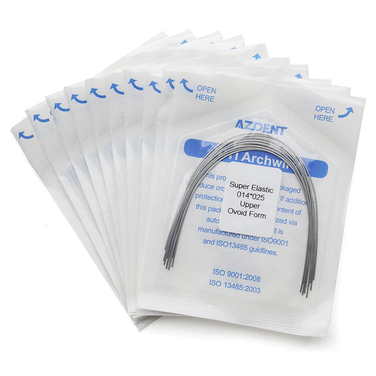 Archwire Niti Super Elastic Ovoid Rectangular Full Size 10pcs/Pack