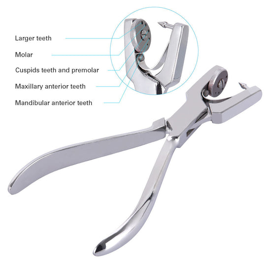 Dental Rubber Dam Perforator Puncher Teeth Care Pliers With Bag