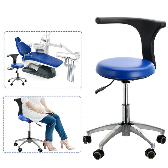 Dental Unit Chair J2688-A1 DC Motor Hard Leather Stool Sapphire Blue