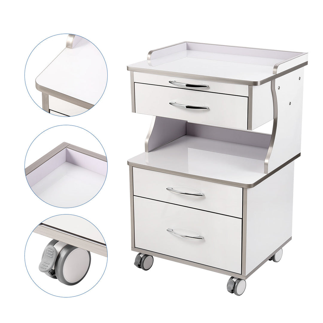 Dental G15 Mobile Cabinet Cart Three Drawers with Socket