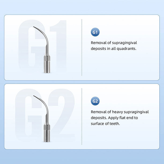 Dental LED Ultrasonic Scaler Handpiece HW-5L & Tips G1 G2 P1 E1 Kit