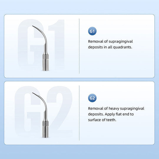 Dental LED Ultrasonic Scaler Handpiece HW-5L & Tips G1 G2 P1 E1 Kit