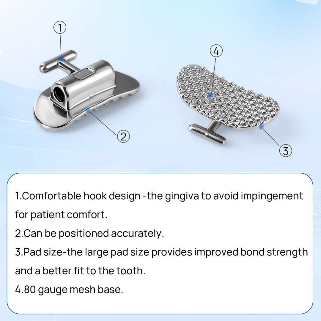 Buccal Tubes Bondable 1st Molar Non-Convertible Roth Round 0.025