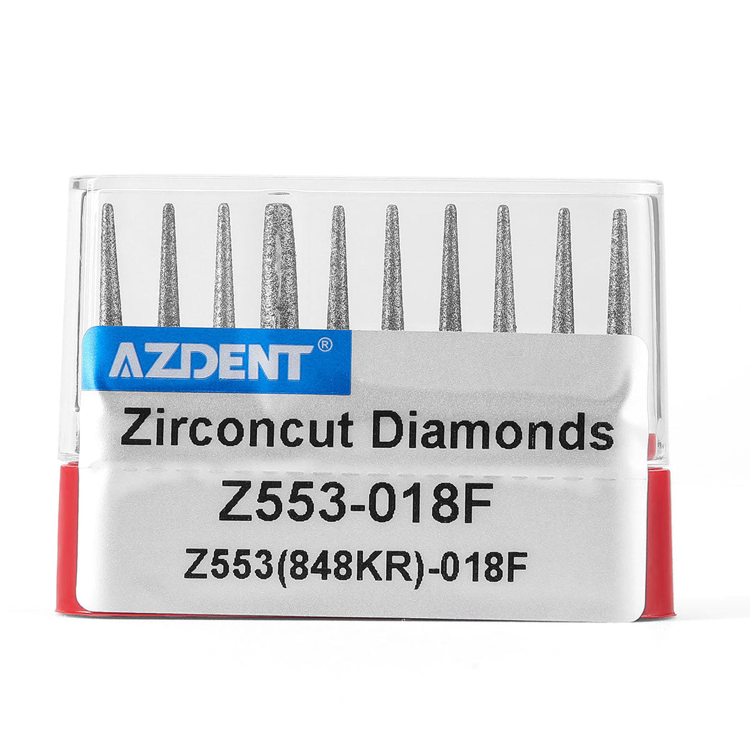 Dental Diamond Burs FG Cutting Zirconia Ceramic Taper 10pcs