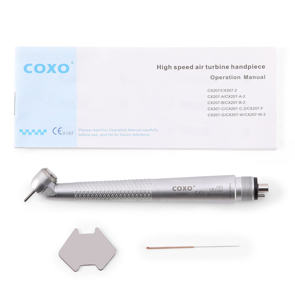 COXO Dental 45 Degree High Speed Air Turbine Handpiece Standard Head 4 Hole CX207 H01-D1SP4