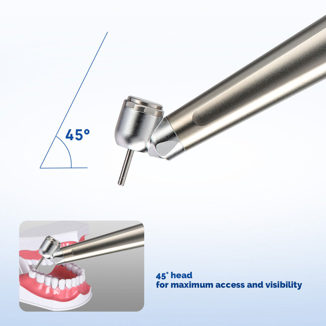 Dental 45 Degree LED High Speed Handpiece E-generator Standard Head