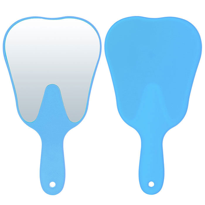 Dental Mouth Mirror Teeth Shaped Mirror Handheld Unbreakable Plastic