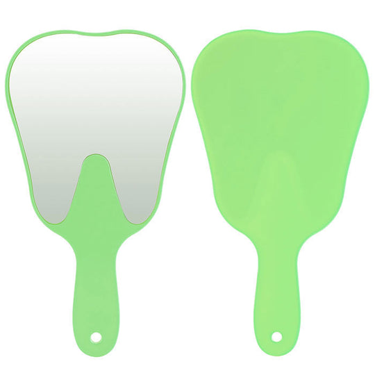 Dental Mouth Mirror Teeth Shaped Mirror Handheld Unbreakable Plastic