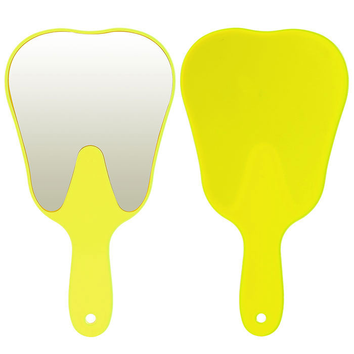 Dental Mouth Mirror Teeth Shaped Mirror Handheld Unbreakable Plastic