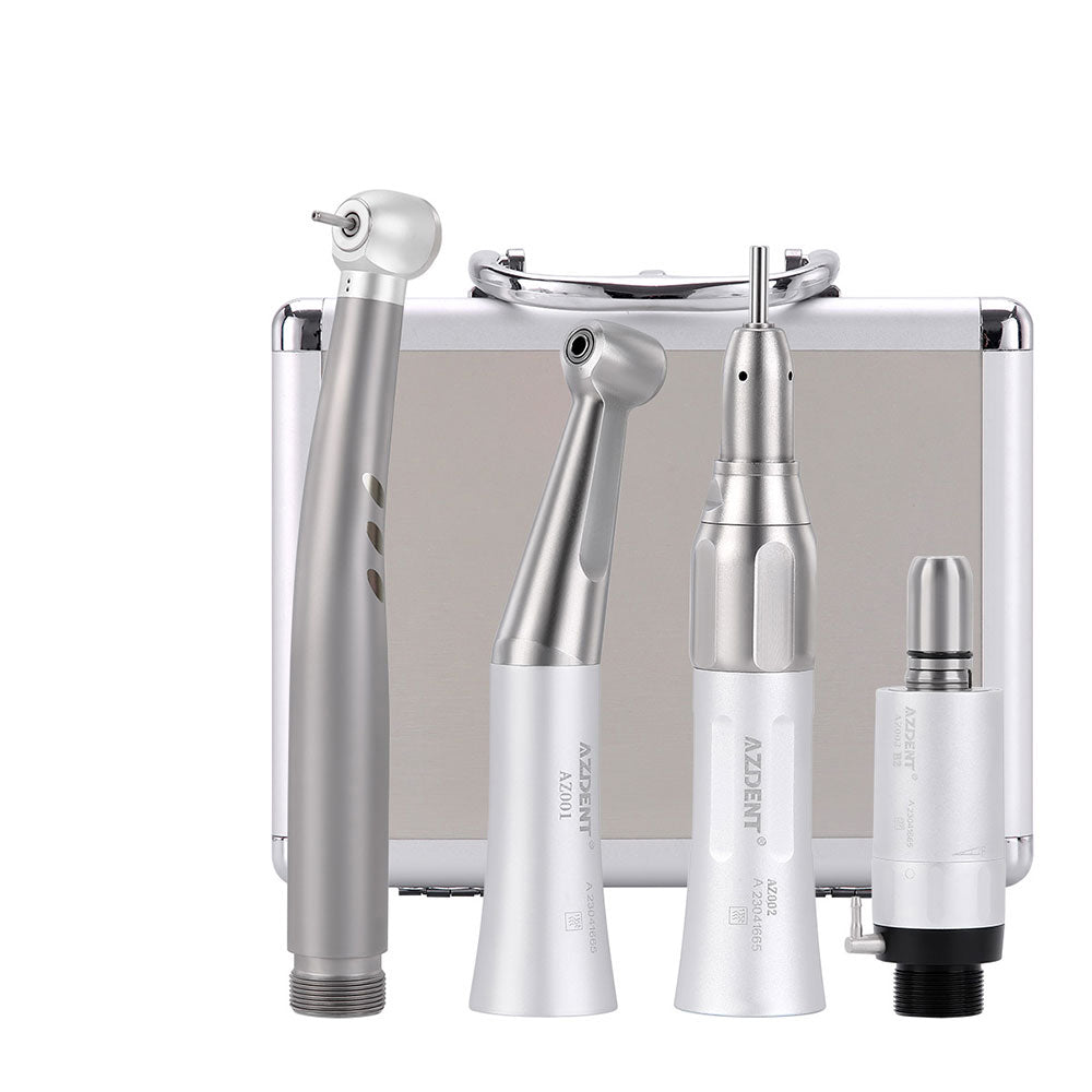 Dental High and Low Speed Handpiece Kit Stainless Body Shadowless LED E-generator 2/4 Holes