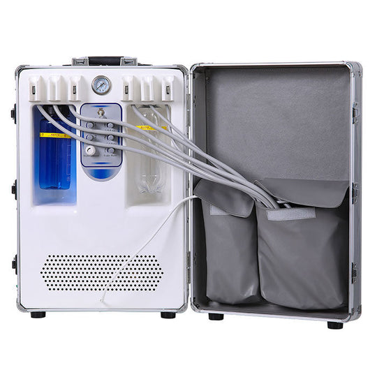 Dental Portable Turbine Unit with Air Compressor Curing Light Ultrasonic Scaler 4 Hole