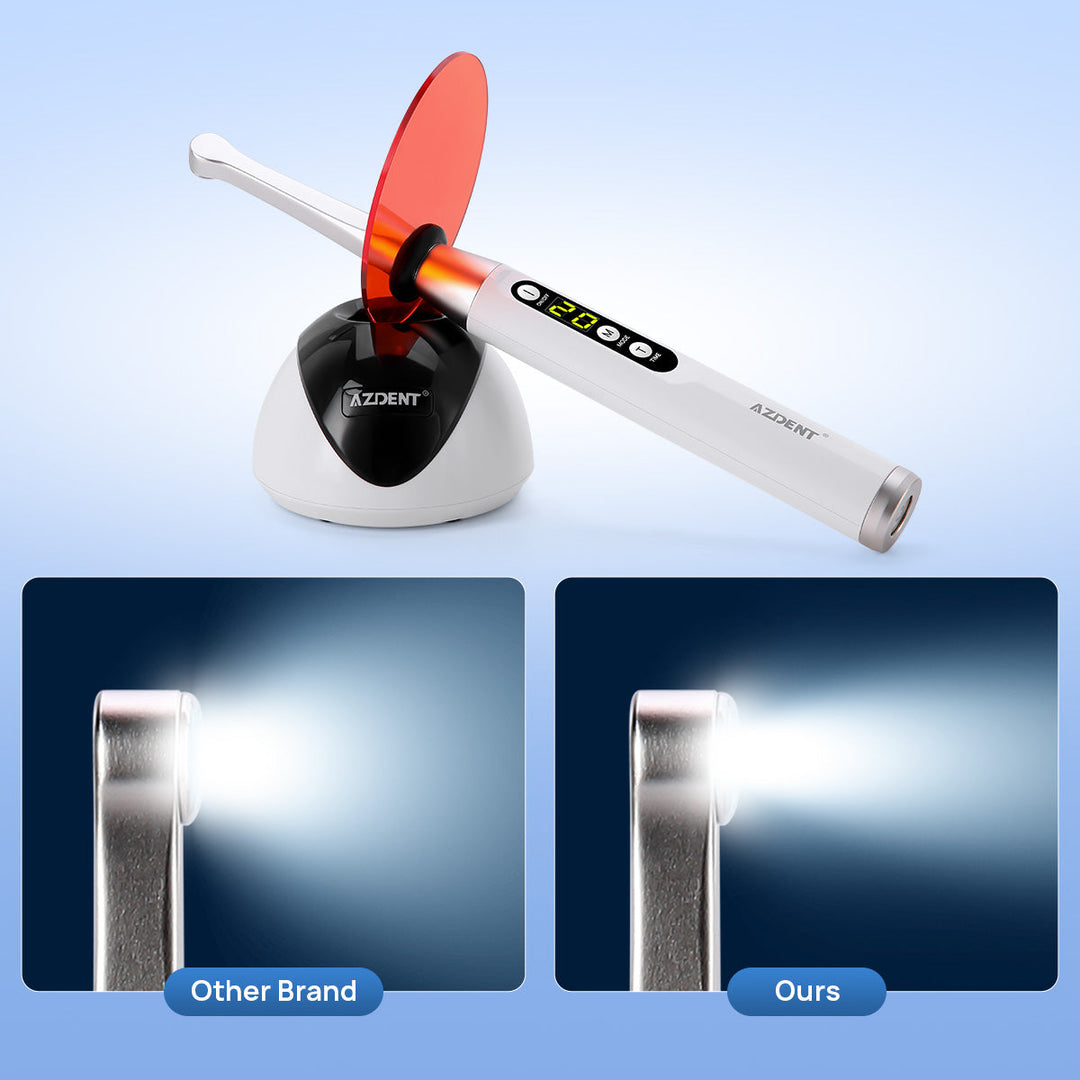 Dental LED Curing Light Wireless 2200mW/cm² 1 Sec Curing 3 Modes